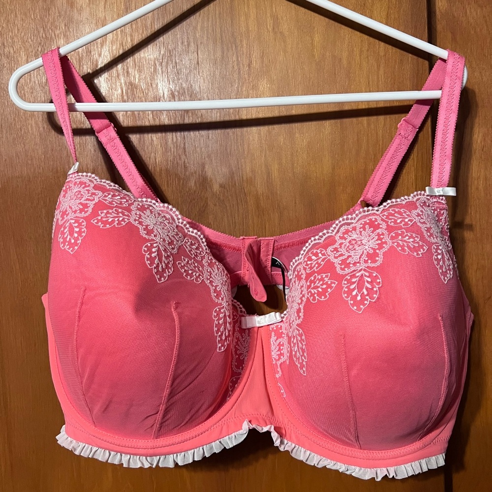 Coral pink Adore Me bra size 44G